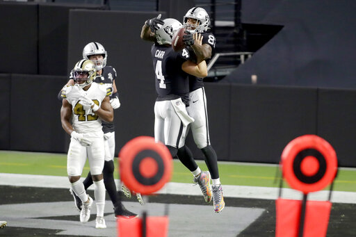 Raiders Open Las Vegas Stadium With 34 24 Win Vs Saints