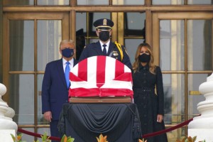 Trump Pays Respects To Late Supreme Court Justice Ginsburg