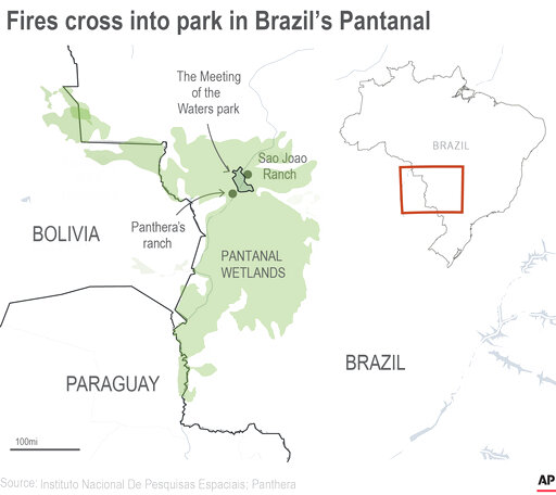Wildfires Sweep Into Brazil Park Harboring Jaguars