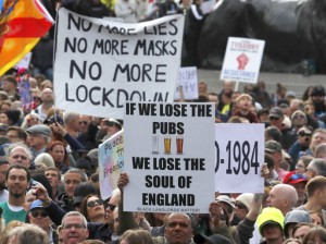 Thousands Protest Covid 19 Restrictions In Central London