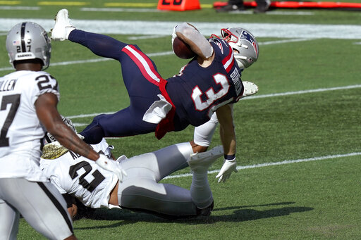 Burkhead’s 3 Tds Power Patriots To 36 20 Win Over Raiders