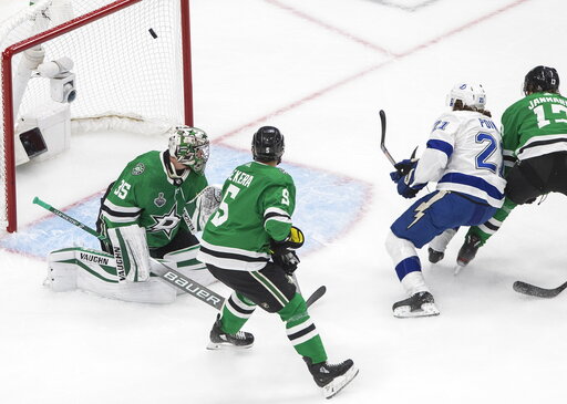Point Scores, Lightning Lead Stars 1 0 After 1st In Game 6