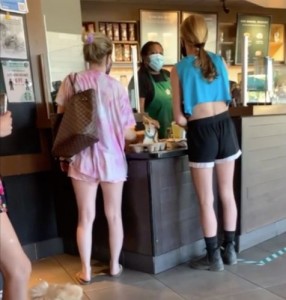 White Woman Caught On Video Yelling Obscenities At A Black Starbucks Barista Over Face Mask