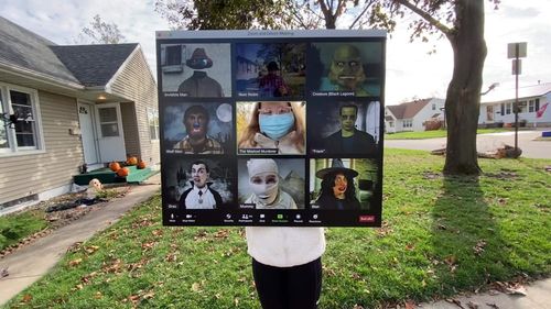 Dad’s Zoom Halloween Costume For His Daughter Is Scary Good