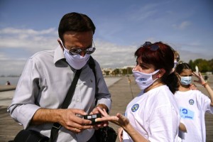 Greek Doctors March And Measure To Promote Use Of Face Masks