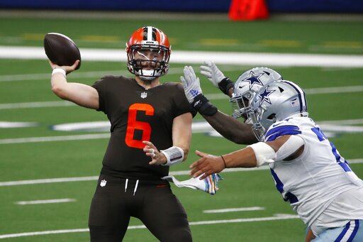Mayfield, Garrett Right At Home As Browns Beat Cowboys 49 38