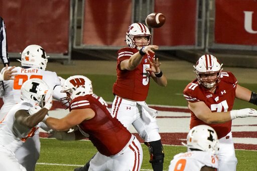 Wisconsin Coach Chryst Staying Quiet On Qb Mertz’s Status
