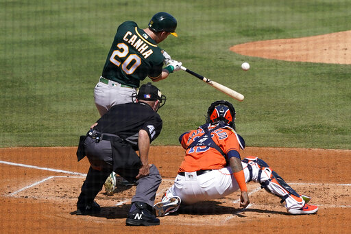 Pinder’s Hr Helps Rally A’s Past Astros 9 7, Trail Alds 2 1