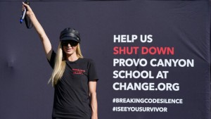 Paris Hilton Protest Calls For Closure Of Utah School