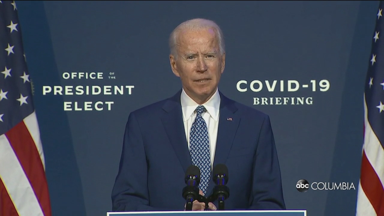 President Elect Biden Lays Out Coronavirus Plan