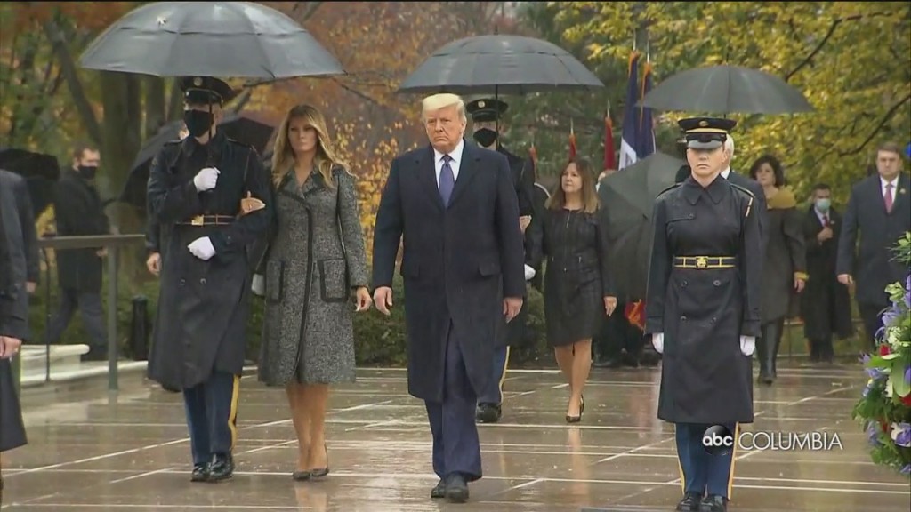 President Trump Visits Arlington National Cemetery For Veterans Day