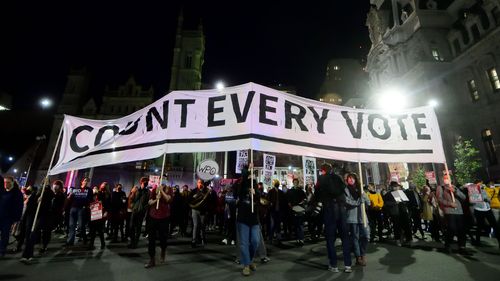 Demonstrators Gather In Cities And Outside Election Offices Amid Election Tensions