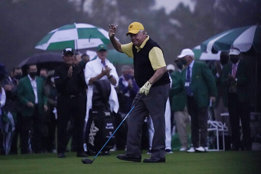 Honorary Starters, Then Rain, As 1st Fall Masters Begins
