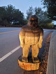 Stolen Bigfoot Statue Found Along Road In Santa Cruz County