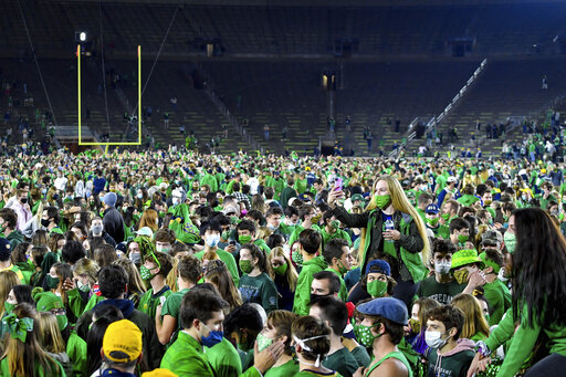 Notre Dame Mandates Covid Testing After Football Celebration
