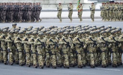 Azerbaijan Stages Parade To Mark Nagorno Karabakh Peace Deal