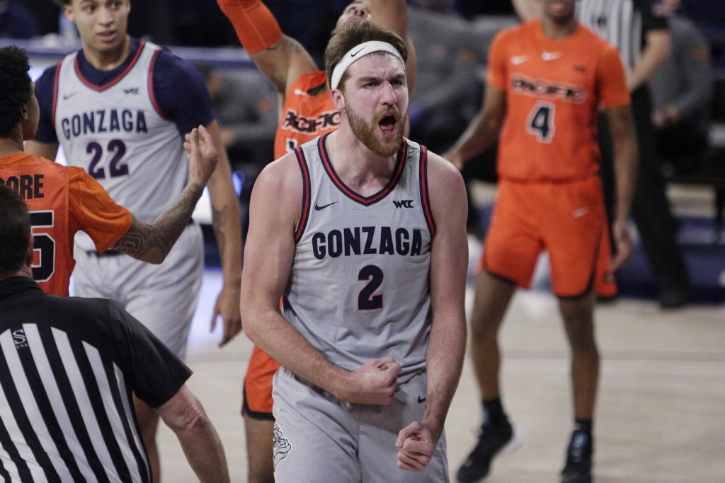 Timme Scores 22, Leads No. 1 Gonzaga Over Pacific 95 49