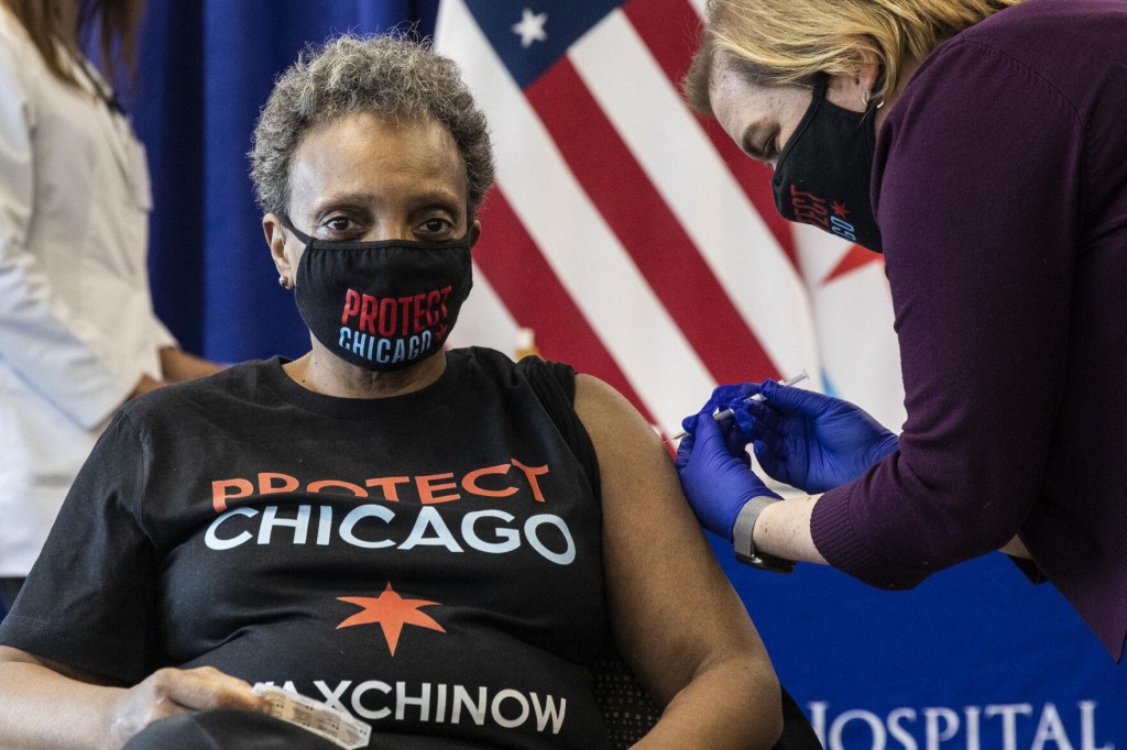 Chicago Mayor Gets Vaccine As State Loosens Virus Rules