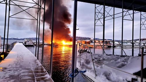 Crews Extinguish Boat Fires