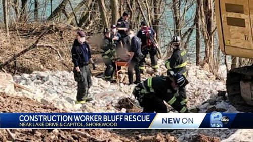 Worker Knocked Over By 2,000 Pound Boulder On Lake Bluff