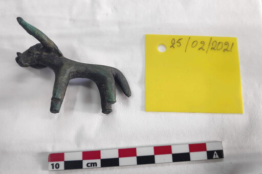 Ancient Bronze Figurine Of Bull Uncovered In Southern Greece