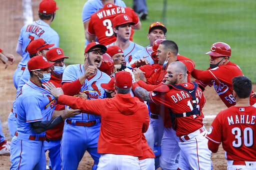 Reds, Cards Scrap At Plate And Outfield, Castellanos Tossed