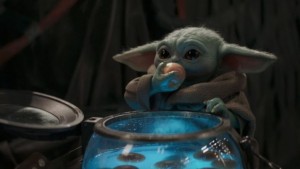 Baby Yoda Eating Baby Eggs