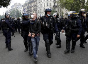 French Police Clash With Anti Virus Pass Protesters In Paris