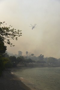 Wildfire In Western Greece Forces Village, Beach Evacuations