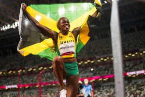 Thompson Herah Breaks Flo Jo’s Olympic Record In Women’s 100