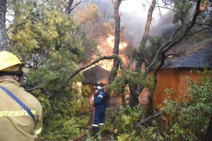 Wildfire In Western Greece Forces Village, Beach Evacuations