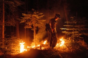 California Wildfire Flares But Within Line Crews Have Built