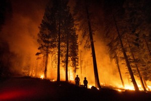 California Wildfire Flares But Within Line Crews Have Built