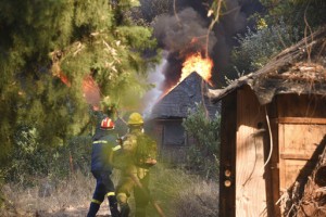 Wildfire In Western Greece Forces Village, Beach Evacuations