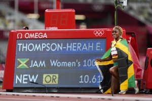 Thompson Herah Breaks Flo Jo’s Olympic Record In Women’s 100