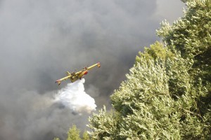 Wildfire In Western Greece Forces Village, Beach Evacuations