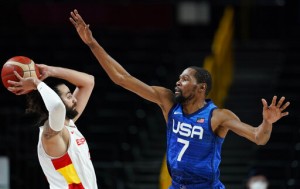 Durant Scores 29, Us Reaches Olympic Semis, Tops Spain 95 81