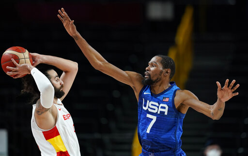 Durant Scores 29, Us Reaches Olympic Semis, Tops Spain 95 81