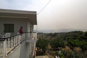Forest Fires Rage In Greece; Blaze North Of Athens Rekindles