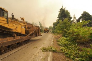 Forest Fires Rage In Greece; Blaze North Of Athens Rekindles