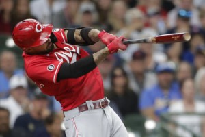 Leading Off: Brews Minus Pitchers Axford, Lauer; Rendon Out