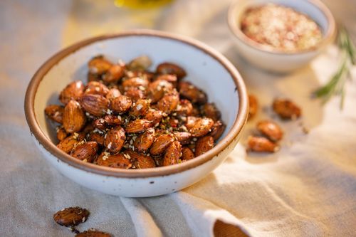 Za’atar And Rosemary Spiced Roasted Almonds