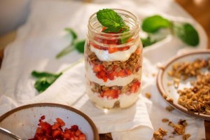 Strawberry Ricotta Granola Parfaits