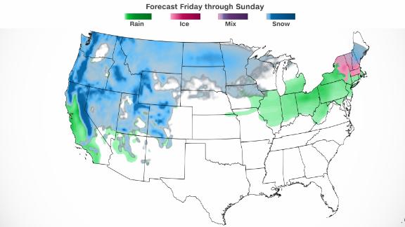 Winter Weather Across The Northern Us Could Mean Hazardous Holiday Travel, While Record Breaking Springlike Temperatures Warm The South