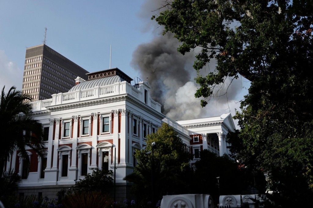 Large Fire Tears Through South Africa’s Parliament, Collapsing Roof And Gutting Entire Floors