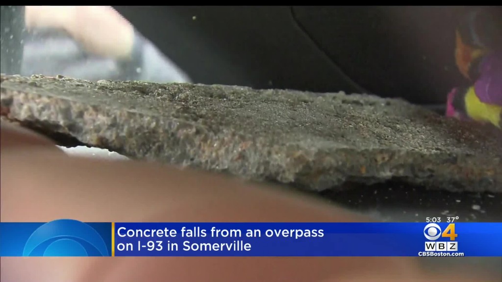 ‘i’m Very Lucky’: Driver Unscathed After Concrete Falls From Bridge, Smashes Suv