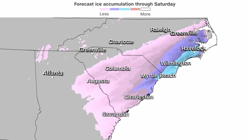 Rare Ice Storm Poised To Hit Carolina Beaches, Including Myrtle Beach And Charleston