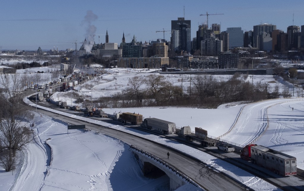 Truckers And Protesters Against Covid 19 Mandates Block A Border Crossing. Others Tried To Take Meals Away From The Homeless In Ottawa, Shelter Says