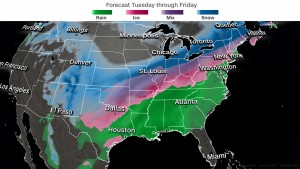 The Next Winter Storm Takes Aim At The South, While The Northeast Digs Out Of Last Week’s Blizzard